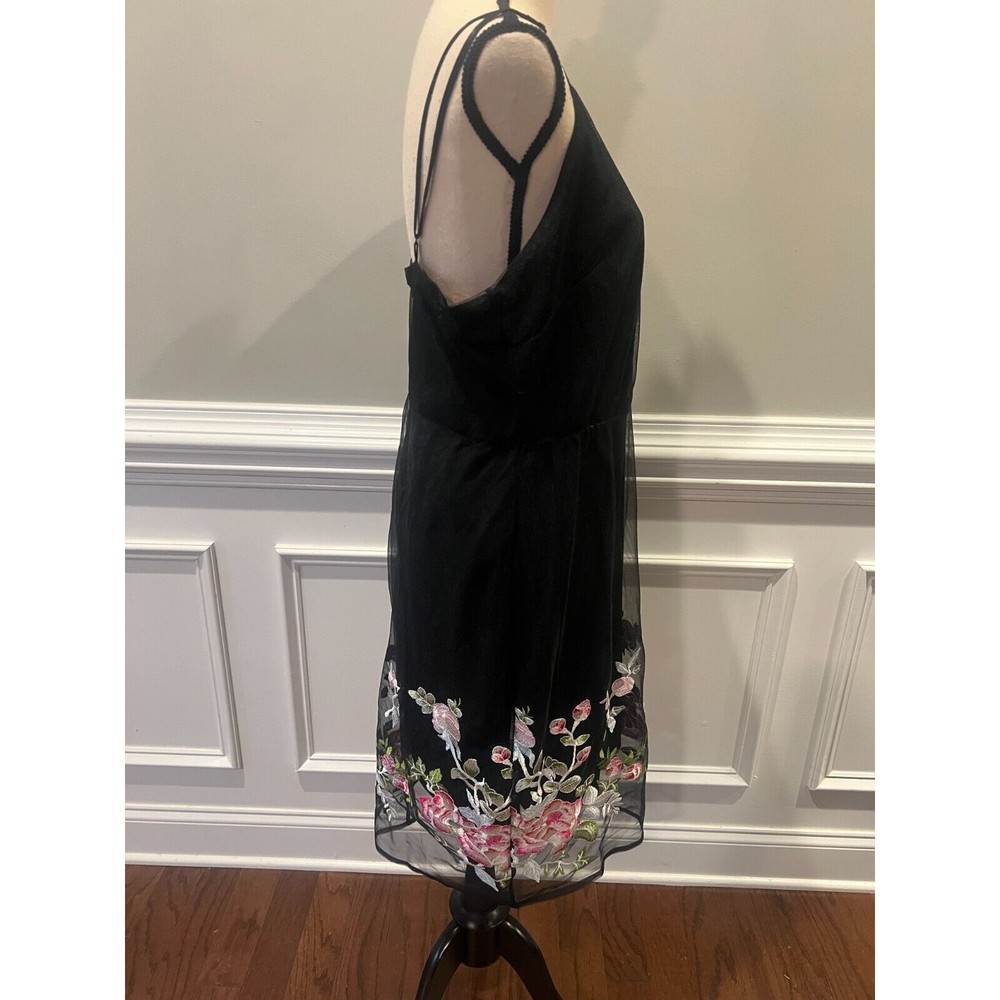 ABS Collection Little Black Dress Embroidered Sz 14 NWT - Picture 5 of 9
